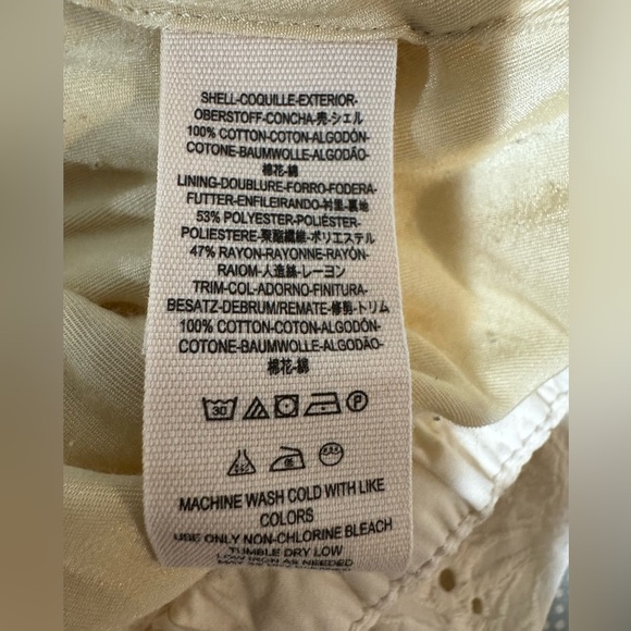 Free People Jacket Women’s Small Daisy Jane Eyelet Bomber Zip Up Ivory Boho - Picture 8 of 11